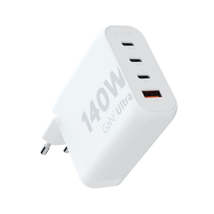 Xtorm 140W GaN2 Ultra Thuislader 3xUSB-C/USB-A Wit in de groep SMARTPHONE & TABLETS / Opladers & Kabels / Wandoplader / Wandoplader Type C bij TP E-commerce Nordic AB (C87236)