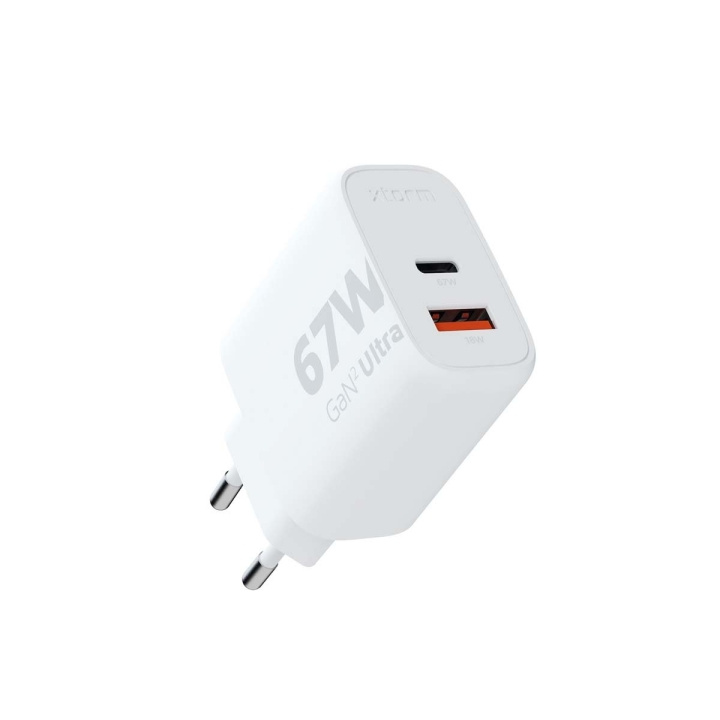 Xtorm 67W GaN2 Ultra Thuislader USB-C PD/USB-A Wit in de groep SMARTPHONE & TABLETS / Opladers & Kabels / Wandoplader bij TP E-commerce Nordic AB (C87237)