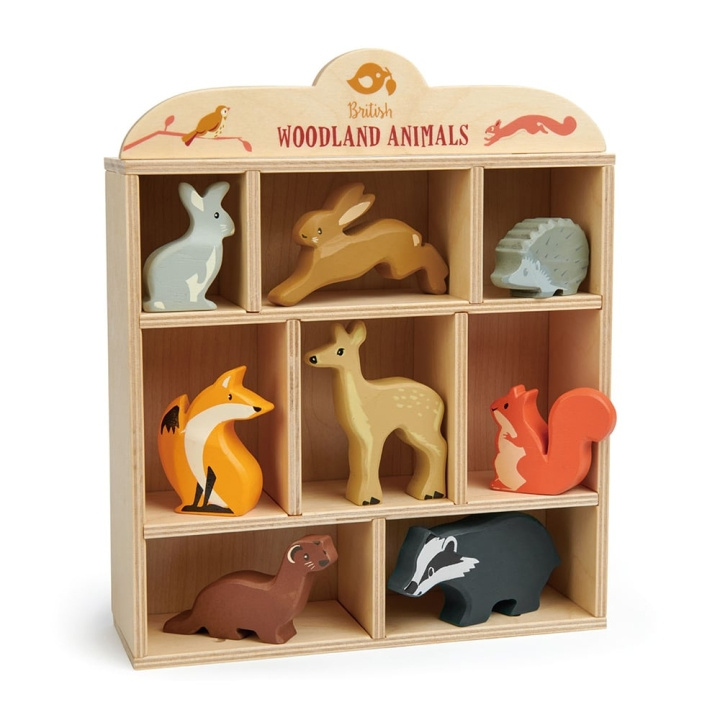 Tender Leaf Houten plank met 8 houten dieren - Woodlands - (TL8470) in de groep SPEELGOED, KINDER- & BABYPRODUCTEN / Speelgoed / Figuren, Miniaturen & accessoires bij TP E-commerce Nordic AB (C87273)