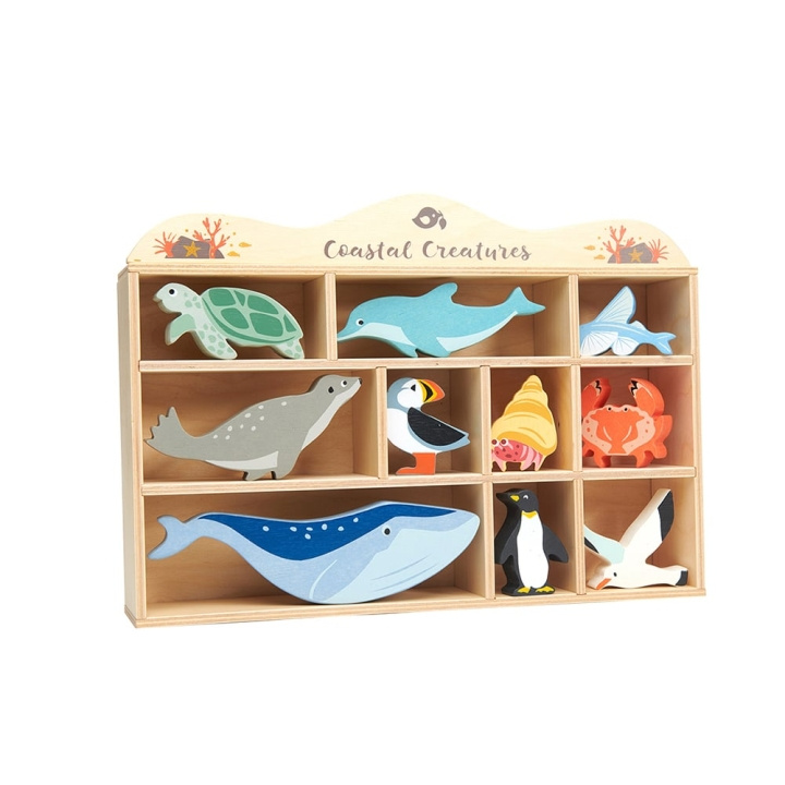 Tender Leaf Vitrineschap met 10 houten dieren - Oceaan - (TL8479) in de groep SPEELGOED, KINDER- & BABYPRODUCTEN / Speelgoed / Figuren, Miniaturen & accessoires bij TP E-commerce Nordic AB (C87274)