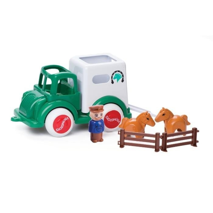 Viking Toys Jumbo Paardentransport M/1 Persoon +2 Paarden + Hek (130007) in de groep SPEELGOED, KINDER- & BABYPRODUCTEN / Speelgoed / Speelgoedauto\'s bij TP E-commerce Nordic AB (C87331)