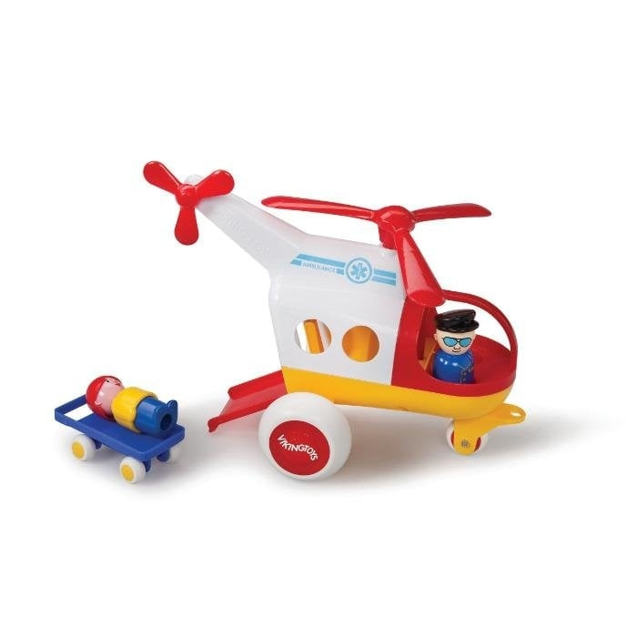 Viking Toys Jumbo ambulance helikopter W/2 Pers (130010) in de groep SPEELGOED, KINDER- & BABYPRODUCTEN / Speelgoed / Speelgoedauto\'s bij TP E-commerce Nordic AB (C87332)