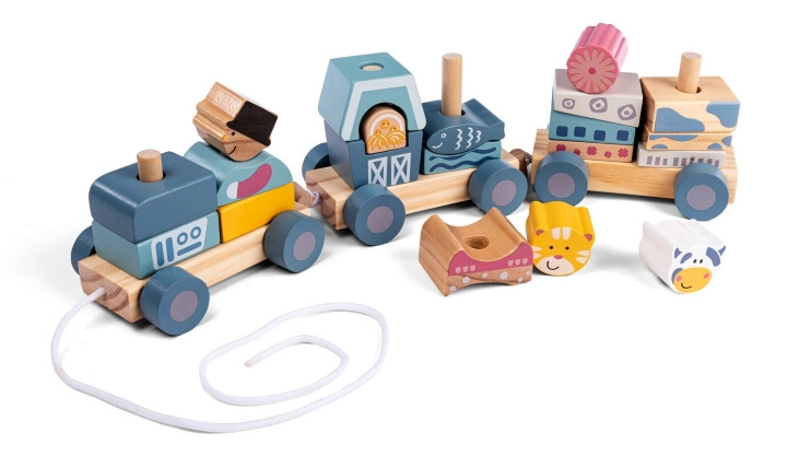 Wood Beez Houten trein (55559) in de groep SPEELGOED, KINDER- & BABYPRODUCTEN / Babyspeelgoed / Activiteitenspeelgoed bij TP E-commerce Nordic AB (C87347)