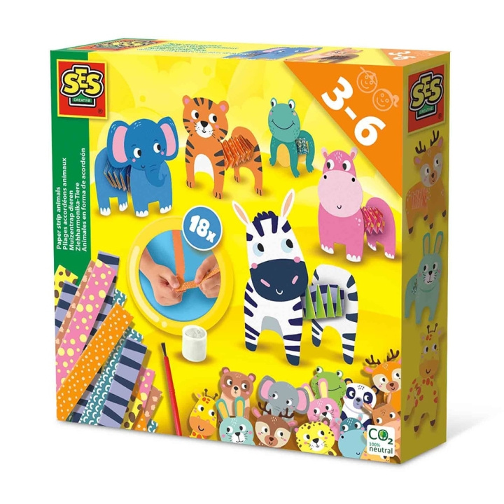 SES Creative Papieren strip dieren - (S14041) in de groep SPEELGOED, KINDER- & BABYPRODUCTEN / Speelgoed / Ambachten bij TP E-commerce Nordic AB (C87912)