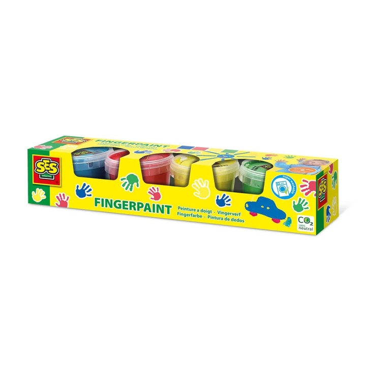 SES Creative Vingerverf Primair 4x110ml - (S00391) in de groep SPEELGOED, KINDER- & BABYPRODUCTEN / Speelgoed / Tekenen & Tellen bij TP E-commerce Nordic AB (C87918)