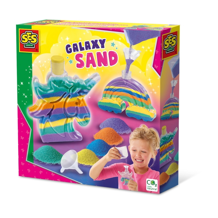 SES Creative Galaxy Zand - Eenhoorn en Regenboogflessen - (S14771) in de groep SPEELGOED, KINDER- & BABYPRODUCTEN / Speelgoed / Experimenteren en doe-het-zelf bij TP E-commerce Nordic AB (C87941)