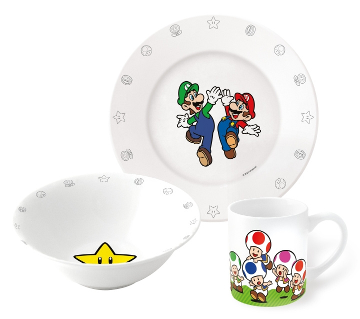 Super Mario Super Mario Stor - 3-Delige Keramische Geschenkset - (20045) in de groep SPORT, VRIJE TIJD & HOBBY / Leuke dingen / Bekers bij TP E-commerce Nordic AB (C87949)