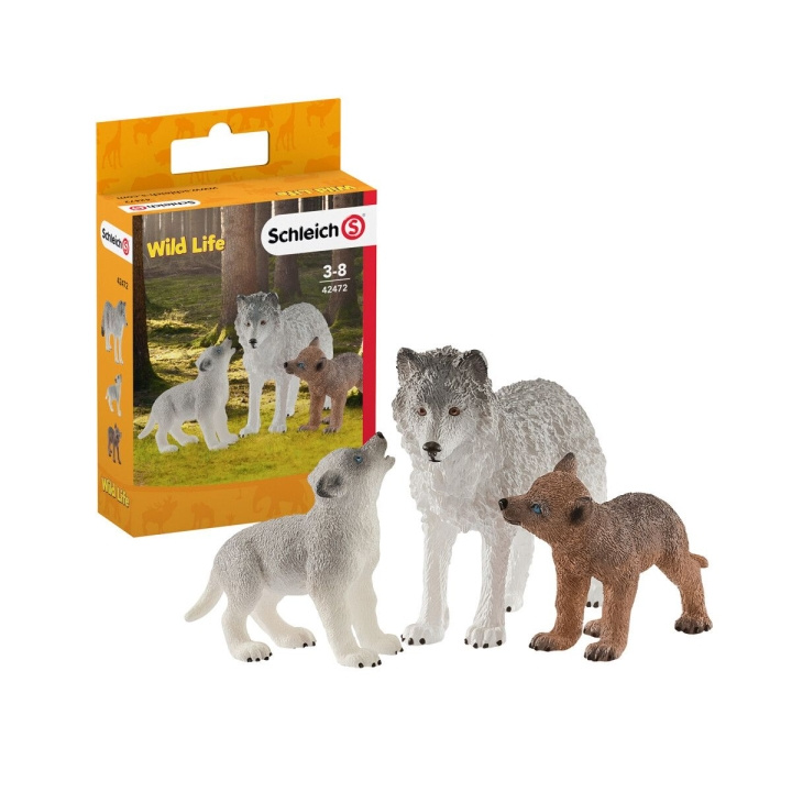 Schleich Wild Life - Moeder Wolf met Pups (42472) in de groep SPEELGOED, KINDER- & BABYPRODUCTEN / Speelgoed / Figuren, Miniaturen & accessoires bij TP E-commerce Nordic AB (C87958)