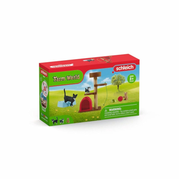 Schleich Farm World - Speeltijd voor schattige katten (42501) in de groep SPEELGOED, KINDER- & BABYPRODUCTEN / Speelgoed / Speelset bij TP E-commerce Nordic AB (C87961)