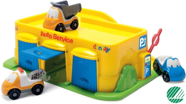 Dantoy Garage - Yellow Auto Service (7520) in de groep SPEELGOED, KINDER- & BABYPRODUCTEN / Speelgoed / Speelgoedauto\'s bij TP E-commerce Nordic AB (C88291)