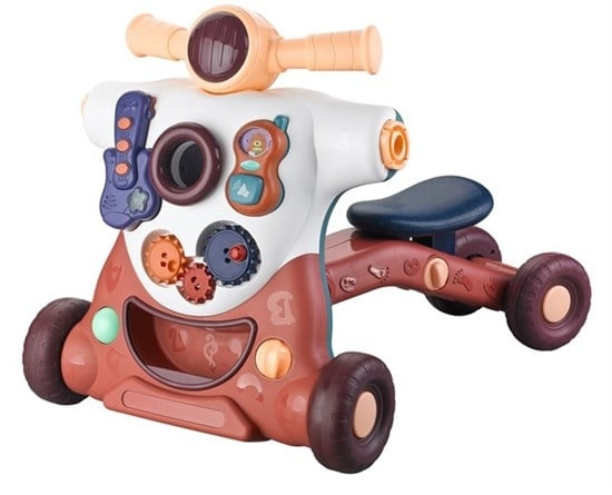 BabyDan ActiSteps 4-in-1 baby loopwagen - Bordeaux in de groep SPEELGOED, KINDER- & BABYPRODUCTEN / Speelgoed / Loopauto\'s bij TP E-commerce Nordic AB (C88461)