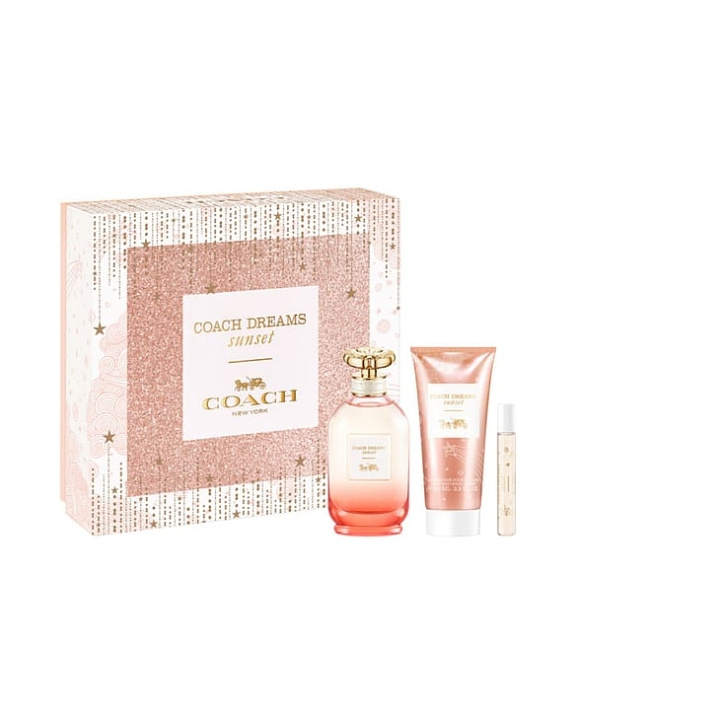 Coach Dreams Sunset EDP 90 ml + EDP 7,5 ml + Body Lotion 100 ml - Giftset in de groep BEAUTY & HEALTH / Cadeausets / Cadeausets voor haar bij TP E-commerce Nordic AB (C88694)