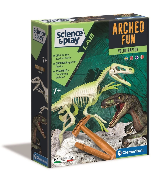 Clementoni Archeo Fun Velociraptor (78775) in de groep SPEELGOED, KINDER- & BABYPRODUCTEN / Speelgoed / Experimenteren en doe-het-zelf bij TP E-commerce Nordic AB (C88715)