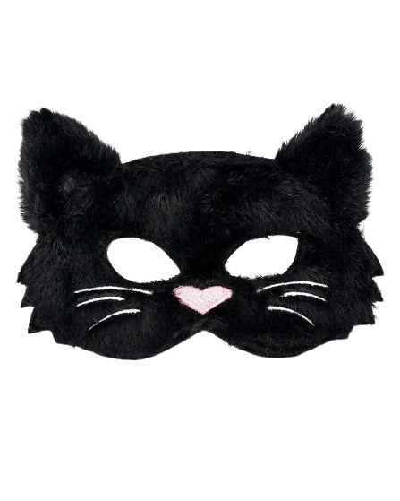 Den Goda Fen Pluizig zwart kattenmasker (F85012) in de groep SPEELGOED, KINDER- & BABYPRODUCTEN / Speelgoed / Gemaskered kostuums bij TP E-commerce Nordic AB (C88828)