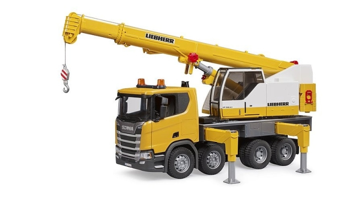 Bruder Scania Super 560R Liebherr kraanauto met licht & geluid (03571) in de groep SPEELGOED, KINDER- & BABYPRODUCTEN / Speelgoed / Speelgoedauto\'s bij TP E-commerce Nordic AB (C89011)