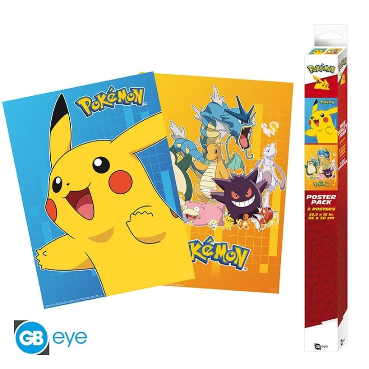 Abysse POKEMON - Set 2 posters - Kleurrijke personages (52x38) in de groep SPEELGOED, KINDER- & BABYPRODUCTEN / Kinderkamer / Overige meubels bij TP E-commerce Nordic AB (C89047)