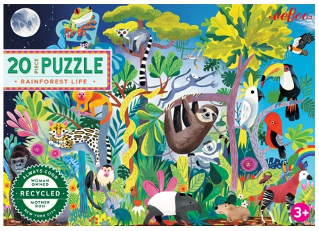 eeBoo Puzzel 20 stuks - Regenwoud Leven in de groep SPEELGOED, KINDER- & BABYPRODUCTEN / Speelgoed / Kinderpuzzel bij TP E-commerce Nordic AB (C89235)