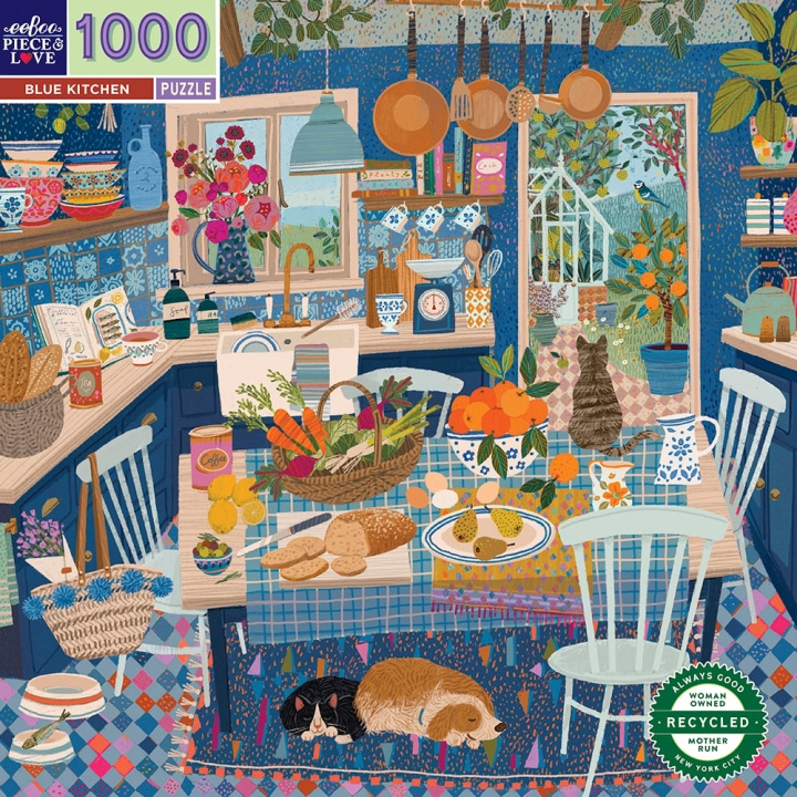 eeBoo Puzzel 1000 stuks - Blauwe keuken - (EPZTBUK in de groep SPORT, VRIJE TIJD & HOBBY / Hobby / Puzzel bij TP E-commerce Nordic AB (C89264)