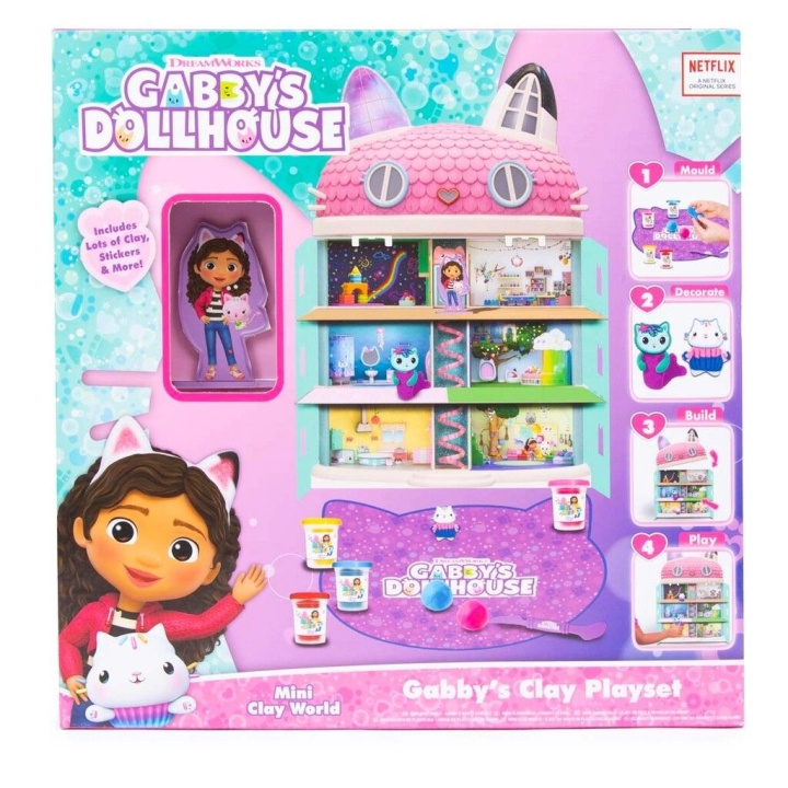 Gabby\'s Dollhouse DIY Klei Katten & Poppenhuis Set (204-700003) in de groep SPEELGOED, KINDER- & BABYPRODUCTEN / Speelgoed / Docks & Accessoires bij TP E-commerce Nordic AB (C89435)