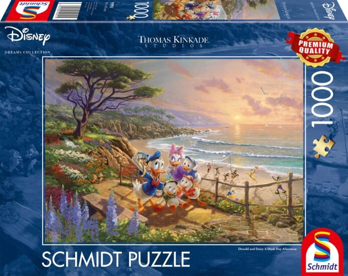 Schmidt Thomas Kinkade: Disney - Donald & Daisy Een eendendagmiddag (1000 stukjes) (SCH9515) in de groep SPORT, VRIJE TIJD & HOBBY / Hobby / Puzzel bij TP E-commerce Nordic AB (C89444)