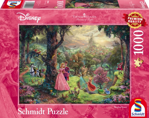 Schmidt Thomas Kinkade: Disney Doornroosje (1000 stukjes) (SCH9474) in de groep SPORT, VRIJE TIJD & HOBBY / Hobby / Puzzel bij TP E-commerce Nordic AB (C89445)