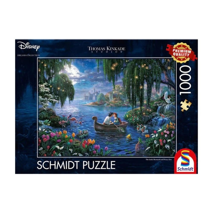 Schmidt Thomas Kinkade: Disney De Kleine Zeemeermin en Prins Eric (1000 stukjes) (SCH7370) in de groep SPORT, VRIJE TIJD & HOBBY / Hobby / Puzzel bij TP E-commerce Nordic AB (C89448)