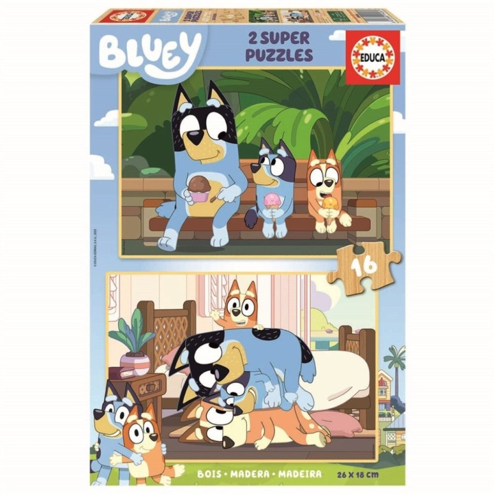 Educa 2x16p Bluey 2 Puzzels (80-19406) in de groep SPEELGOED, KINDER- & BABYPRODUCTEN / Speelgoed / Kinderpuzzel bij TP E-commerce Nordic AB (C89524)