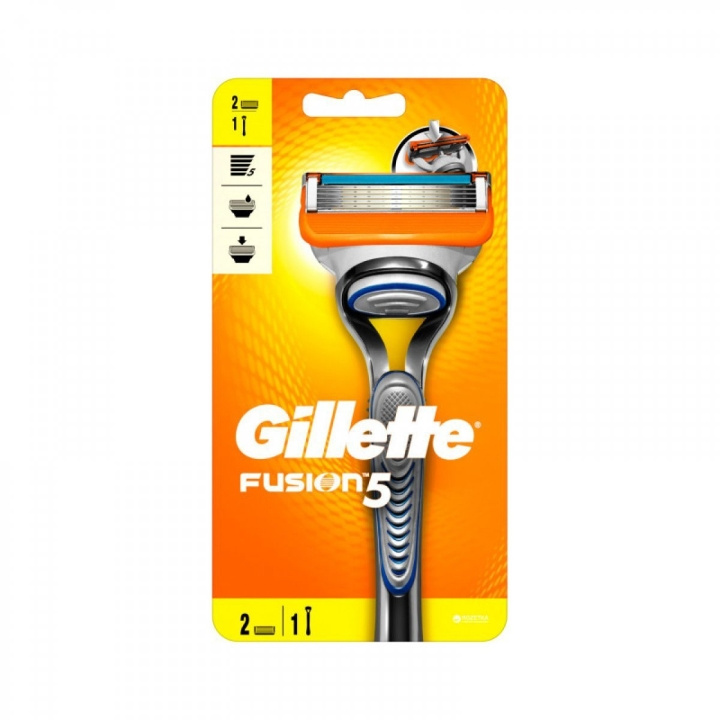 Gillette Fusion Scheermes + 2 Mesjes in de groep BEAUTY & HEALTH / Haar & Styling / Scheren & Trimmen / Scheermessen & Accessoires bij TP E-commerce Nordic AB (C89533)