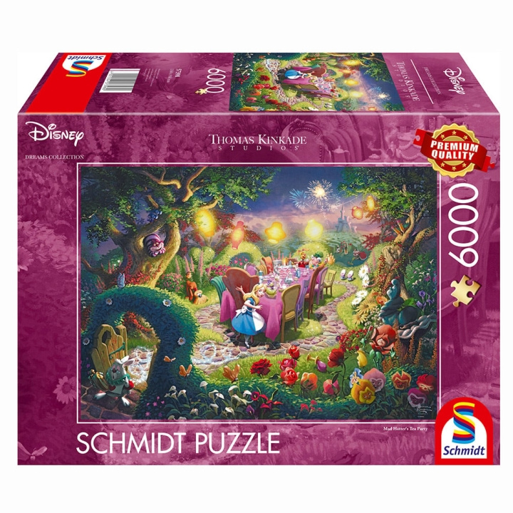 Schmidt Spiele Schmidt - Thomas Kinkade: Disney - Mad Hatter\'s Tea Party (6000 stukjes) (SCH57398) in de groep SPORT, VRIJE TIJD & HOBBY / Hobby / Puzzel bij TP E-commerce Nordic AB (C89579)