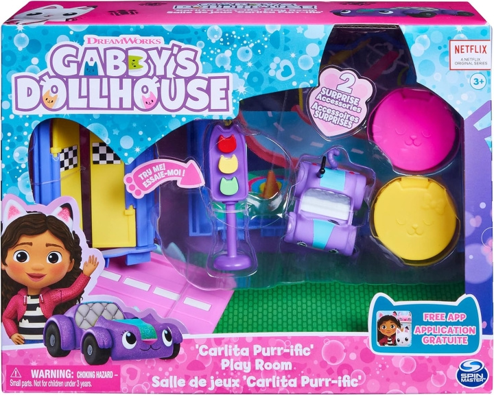 Gabby\'s Dollhouse Deluxe kamer - Carlita Purr-ific speelkamer in de groep SPEELGOED, KINDER- & BABYPRODUCTEN / Speelgoed / Docks & Accessoires bij TP E-commerce Nordic AB (C89591)