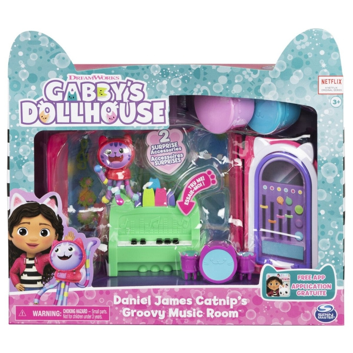 Gabby\'s Dollhouse Deluxe kamer - Daniel James kattenkruid Goovy muziekkamer in de groep SPEELGOED, KINDER- & BABYPRODUCTEN / Speelgoed / Docks & Accessoires bij TP E-commerce Nordic AB (C89593)