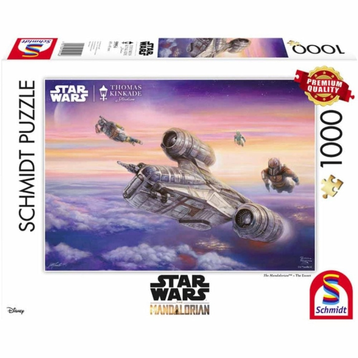 Schmidt Thomas Kinkade: Star Wars, De Mandaloriaan - De Escort (1000 Stuks) (SCH9954) in de groep SPORT, VRIJE TIJD & HOBBY / Hobby / Puzzel bij TP E-commerce Nordic AB (C89613)