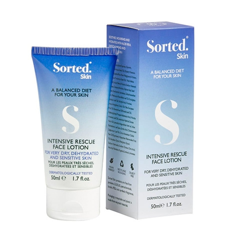 Sorted Skin Intensieve Rescue Gezichtslotion 50 ml in de groep BEAUTY & HEALTH / Huidsverzorging / Gezicht / Dagcrème bij TP E-commerce Nordic AB (C89632)