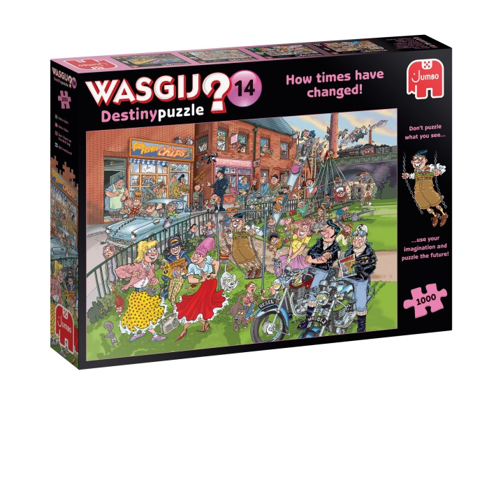 Wasgij Destiny 14 - Hoe de tijden zijn veranderd! (1000 stukjes) (1119801822) in de groep SPORT, VRIJE TIJD & HOBBY / Hobby / Puzzel bij TP E-commerce Nordic AB (C89704)