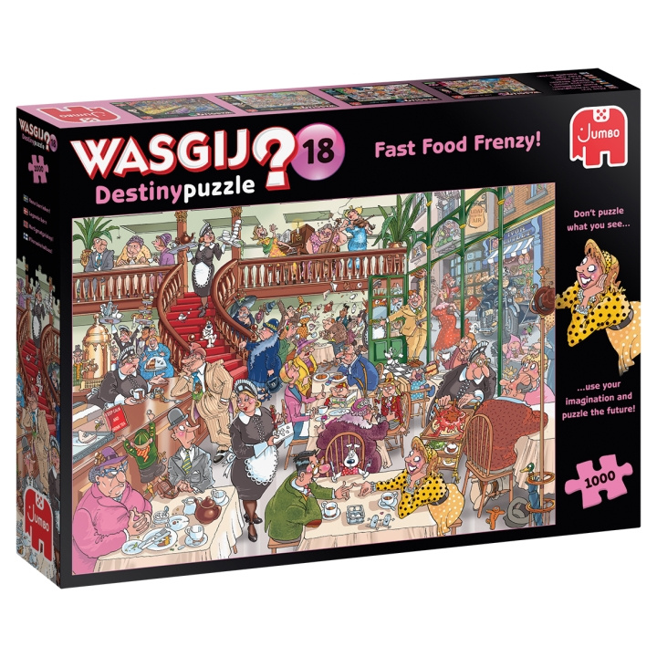 Wasgij Lot 18 - Fast Food Frenzy! (1000 stukjes) (1119801824) in de groep SPORT, VRIJE TIJD & HOBBY / Hobby / Puzzel bij TP E-commerce Nordic AB (C89705)