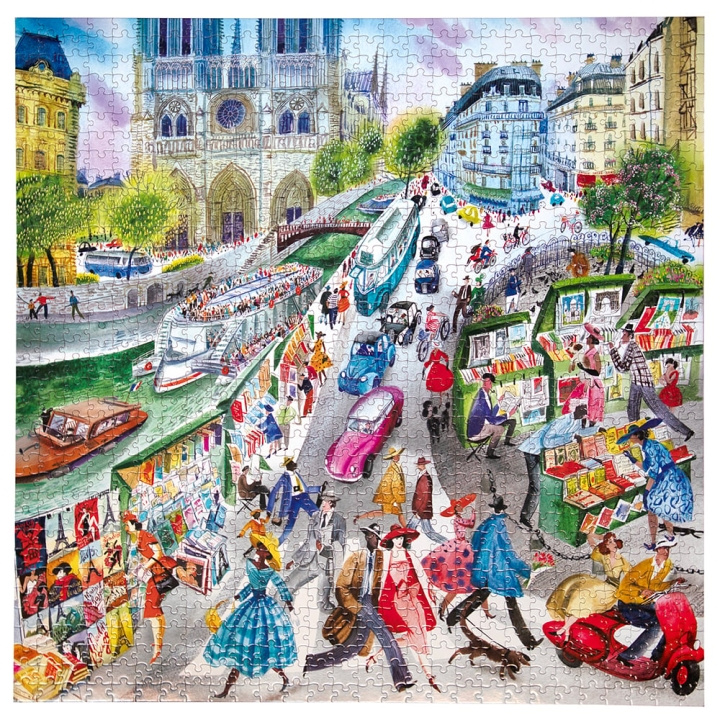 eeBoo Puzzel 1000 stukjes - Paris Bookseller - (EPZTPBS) in de groep SPORT, VRIJE TIJD & HOBBY / Hobby / Puzzel bij TP E-commerce Nordic AB (C89869)