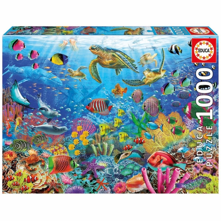 Educa 1000 stuks - Tropical Fantasy Turtles puzzel (80-19266) in de groep SPORT, VRIJE TIJD & HOBBY / Hobby / Puzzel bij TP E-commerce Nordic AB (C89911)