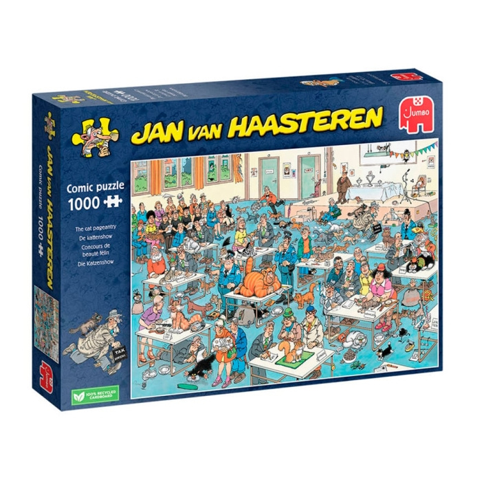 Jan van Haasteren Kattenshow (1000 stukjes) (JUM00032) in de groep SPORT, VRIJE TIJD & HOBBY / Hobby / Puzzel bij TP E-commerce Nordic AB (C90028)