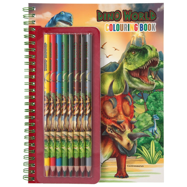 Dino World Kleurboek met kleurpotloden (0411385) in de groep SPEELGOED, KINDER- & BABYPRODUCTEN / Speelgoed / Ambachten bij TP E-commerce Nordic AB (C90183)