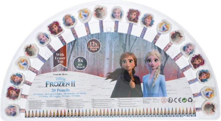 Disney Kids Licensing - Disney Frozen - 20-pak potloden met gum toppers (017407020) in de groep SPEELGOED, KINDER- & BABYPRODUCTEN / Speelgoed / Tekenen & Tellen bij TP E-commerce Nordic AB (C90197)