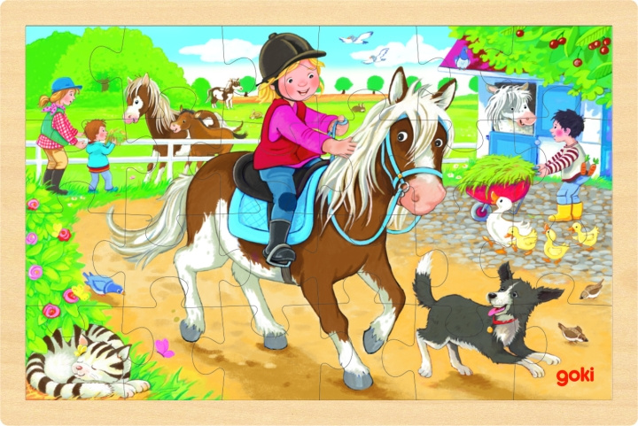 Goki Puzzel ponyboerderij - (57412) in de groep SPEELGOED, KINDER- & BABYPRODUCTEN / Speelgoed / Kinderpuzzel bij TP E-commerce Nordic AB (C90326)