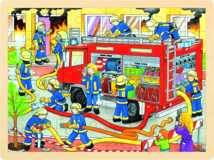 Goki Brandweer. Puzzel - (57527) in de groep SPEELGOED, KINDER- & BABYPRODUCTEN / Speelgoed / Kinderpuzzel bij TP E-commerce Nordic AB (C90329)