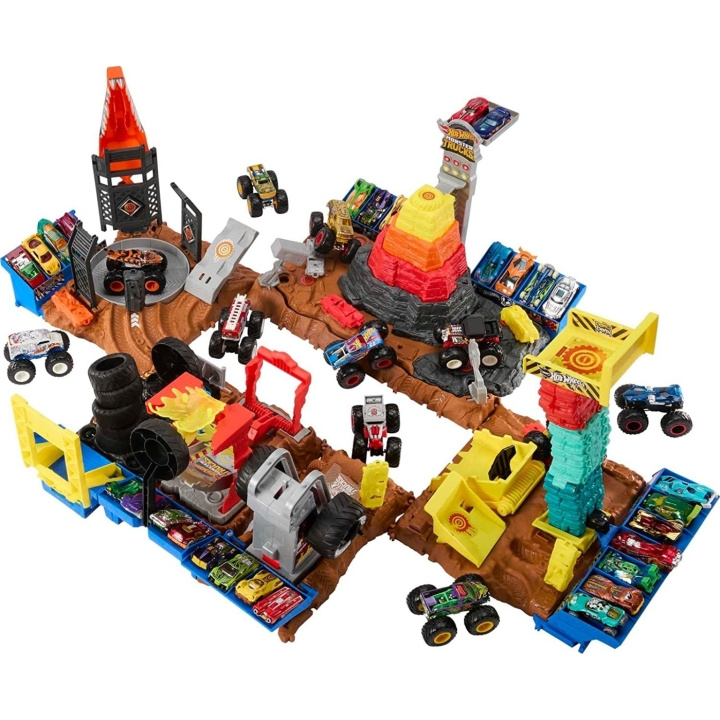 Hot Wheels Monster Trucks Arena Smashers Tijgerhaai Spin-Out Uitdaging (HNB93) in de groep SPEELGOED, KINDER- & BABYPRODUCTEN / Speelgoed / Speelgoedauto\'s bij TP E-commerce Nordic AB (C90543)