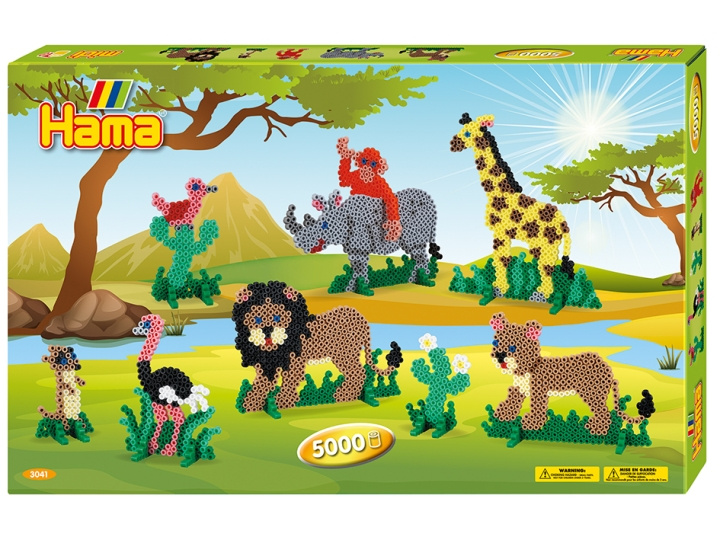 HAMA Beads HAMA - Midi kralen - Reuze cadeauverpakking - Safari (3041) in de groep SPEELGOED, KINDER- & BABYPRODUCTEN / Speelgoed / Ambachten bij TP E-commerce Nordic AB (C90646)