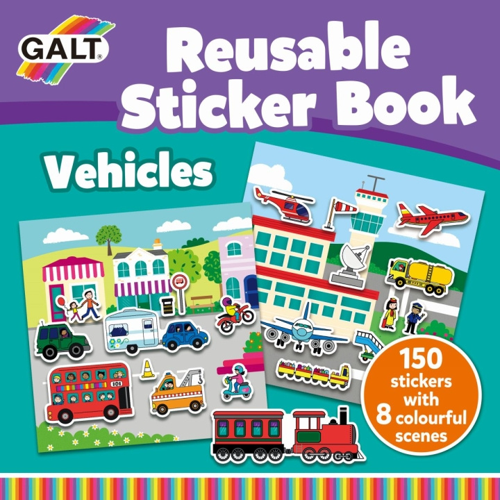 Galt Herbruikbaar Stickerboek - Voertuigen (55-1005107) in de groep SPEELGOED, KINDER- & BABYPRODUCTEN / Speelgoed / Ambachten bij TP E-commerce Nordic AB (C90667)