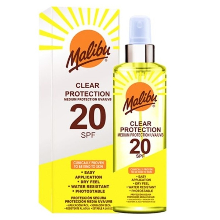 Malibu Clear Protection Spray SPF20 250ml in de groep BEAUTY & HEALTH / Huidsverzorging / Zonnebank / Zonnebescherming bij TP E-commerce Nordic AB (C90781)