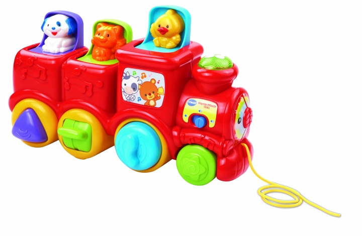 VTech Babytrein met pop-upvrienden (Deens) (950-151132) in de groep SPEELGOED, KINDER- & BABYPRODUCTEN / Babyspeelgoed / Activiteitenspeelgoed bij TP E-commerce Nordic AB (C91125)