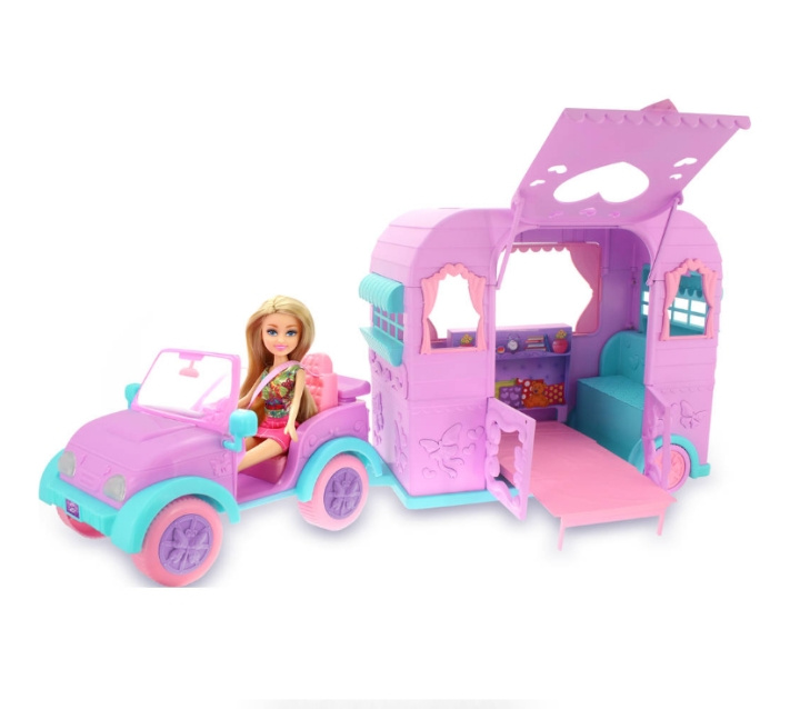 Sparkle Girlz Pop met jeep en caravan (100176) in de groep SPEELGOED, KINDER- & BABYPRODUCTEN / Speelgoed / Docks & Accessoires bij TP E-commerce Nordic AB (C91213)