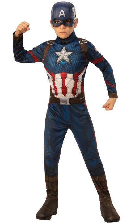 Rubies Kostuum - Captain America (140 cm) in de groep SPEELGOED, KINDER- & BABYPRODUCTEN / Speelgoed / Gemaskered kostuums bij TP E-commerce Nordic AB (C91260)