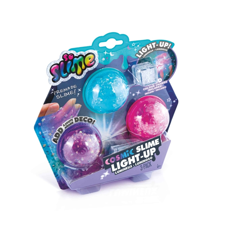 So Slime Licht Omhoog Kosmisch Slijm 3 Pak (213) in de groep SPEELGOED, KINDER- & BABYPRODUCTEN / Speelgoed / Experimenteren en doe-het-zelf bij TP E-commerce Nordic AB (C91331)